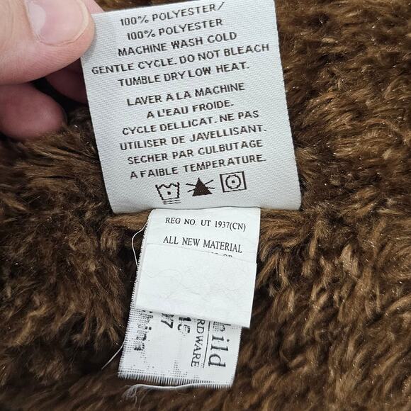 Restoration Hardware Baby Child Large Dark Brown Teddy Bear Shaggy Plush 2010 - Picture 6 of 7